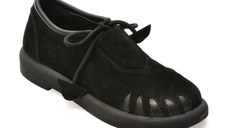 Pantofi GRYXX negri, 213011, din piele intoarsa