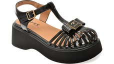 Pantofi GRYXX negri, 2583, din piele ecologica