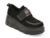 Pantofi GRYXX negri, 387605, din piele intoarsa - 1