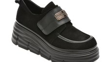 Pantofi GRYXX negri, 387605, din piele intoarsa