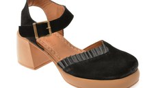 Pantofi GRYXX negri, 4245, din piele intoarsa