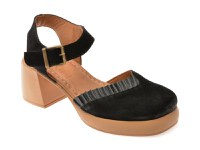 Pantofi GRYXX negri, 4245, din piele intoarsa - 1