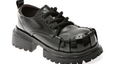 Pantofi GRYXX negri, 5610, din piele ecologica