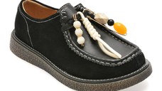 Pantofi GRYXX negri, 9320, din piele intoarsa