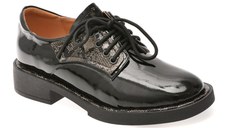 Pantofi GRYXX negri, M107, din piele naturala lacuita
