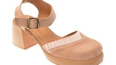 Pantofi GRYXX nude, 4245, din piele intoarsa