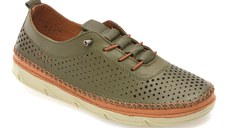 Pantofi GRYXX verde, PM2311, din piele naturala
