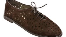 Pantofi maro GRYXX model 16055 din piele intoarsa pentru femei