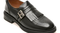 Pantofi negri GRYXX 61506 din piele naturala, cu inchidere cu catarama