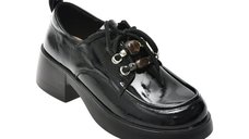Pantofi negri GRYXX model 6301 din piele naturala lacuita