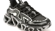 Pantofi sport GRYXX 82688 negri din material textil si piele naturala