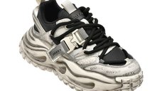 Pantofi sport GRYXX 9078 pentru barbati, alb-negru, din piele ecologica