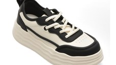 Pantofi sport GRYXX alb-negru, 2805, din piele naturala