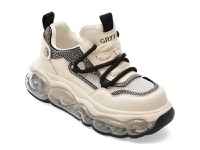 Pantofi sport GRYXX alb-negru, 5372, din material textil si piele naturala - 1