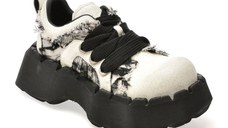 Pantofi sport GRYXX alb-negru, 6891, din material textil si piele naturala
