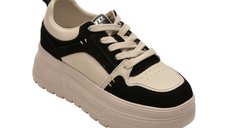 Pantofi sport GRYXX alb-negru, model 66183 din piele naturala