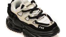 Pantofi sport GRYXX alb-negru, model 82695 din piele naturala