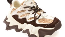 Pantofi sport GRYXX albi, 100861, din material textil si piele naturala