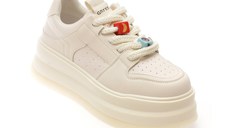 Pantofi sport GRYXX albi, 1550, din piele ecologica