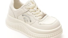 Pantofi sport GRYXX albi, 25C09, din piele ecologica