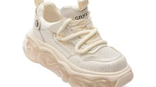 Pantofi sport GRYXX albi, 5372, din material textil si piele naturala