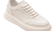 Pantofi sport GRYXX albi, 5618, din piele naturala
