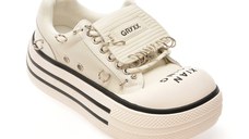 Pantofi sport GRYXX albi, 57116, din piele ecologica