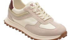 Pantofi sport GRYXX albi, 58271, din material textil si piele naturala