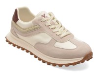 Pantofi sport GRYXX albi, 58271, din material textil si piele naturala - 1