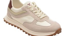 Pantofi sport GRYXX albi, 58271, din material textil si piele naturala