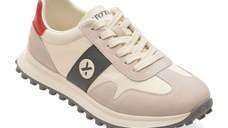 Pantofi sport GRYXX albi, 58373, din material textil si piele naturala