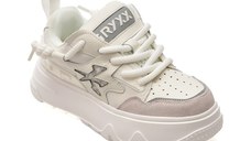 Pantofi sport GRYXX albi, 82633, din piele ecologica