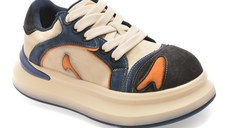 Pantofi sport GRYXX albi, 8571, din piele ecologica