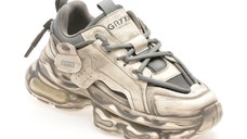 Pantofi sport GRYXX albi, F7801, din material textil si piele naturala