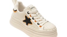 Pantofi sport GRYXX albi, M1181, din piele ecologica