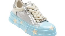 Pantofi sport GRYXX argintii, 8063, din piele ecologica
