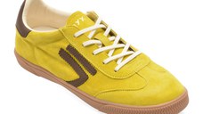 Pantofi sport GRYXX galbeni, 60221, din piele intoarsa