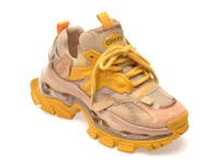 Pantofi sport GRYXX galbeni, 666128, din material textil si piele naturala - 1
