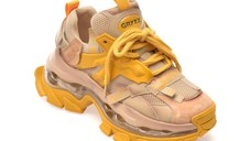 Pantofi sport GRYXX galbeni, 666128, din material textil si piele naturala