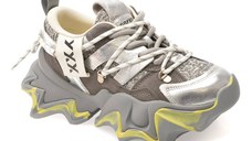 Pantofi sport GRYXX gri, 1008612, din material textil si piele naturala