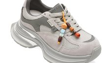 Pantofi sport GRYXX gri, 9052, din nabuc