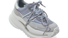 Pantofi sport GRYXX gri model 9053 din material textil si piele naturala