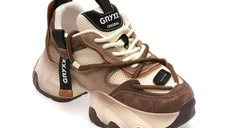Pantofi sport GRYXX maro, 3281, din material textil si piele naturala