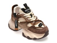 Pantofi sport GRYXX maro, 3281, din material textil si piele naturala - 1