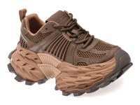 Pantofi sport GRYXX maro, 8951A, din material textil si piele naturala - 1