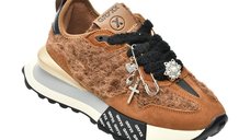 Pantofi sport GRYXX maro din material textil si piele naturala