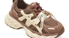 Pantofi sport GRYXX maro, T6533, din material textil si piele naturala