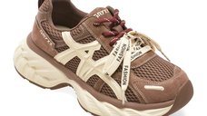 Pantofi sport GRYXX maro, T6533, din material textil si piele naturala