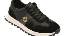 Pantofi sport GRYXX negri, 58373, din material textil si piele naturala