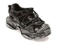 Pantofi sport GRYXX negri, 9811, din material textil si piele naturala - 1
